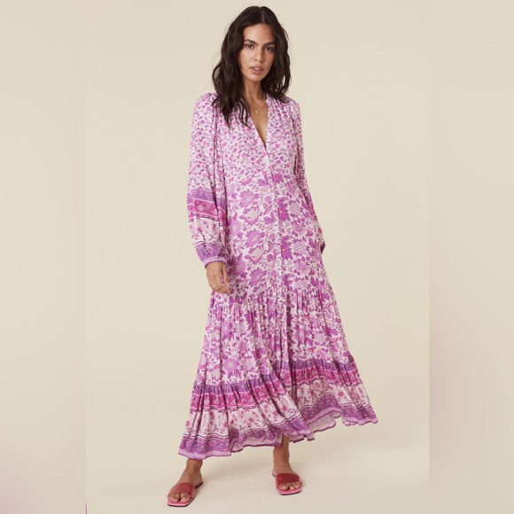 Spell Dresses & Skirts - SPELL Mossy Button Through Gown - Lilac